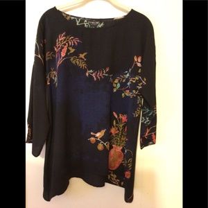 Citron Santa Monica 100% Silk blouse SZ DS